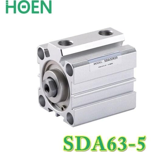 SDA63-5 Thin Airtac Type SDA series Air Cylinder 63mm Bore 5mm Stroke Pneumatic Compact Cylinder 1/4"PT SDA63*5