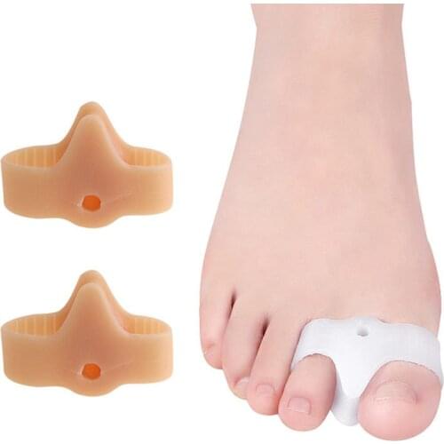 2pcs=1pair Silicone Toe Spreader Separator Bunion Hallux Valgus Corrector Thumb Finger Correction Straightener Foot Care Tool