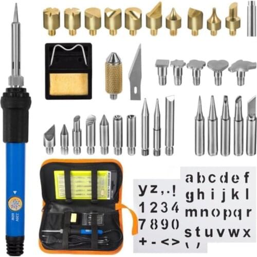 Heat Adjustable 37li Wood Burning Pen And Electric Soldering Iron Kit 60w