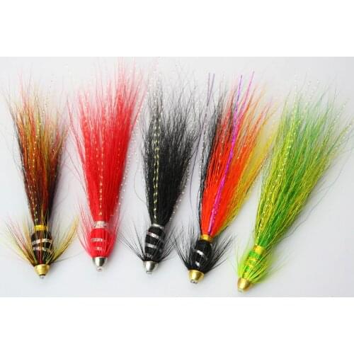 Tube Fly Snaelda Salmon Flies Selection-Black,German,Red,Willie Gunn,Highlander (5-pack)