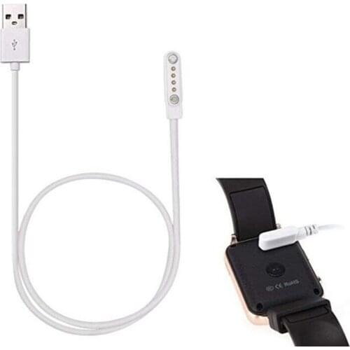 1PC Universal Smart Watch Charger For KW88 KW18 GT88 G3 Smartwatch USB Power Charger Cable 4 Pin Magnetic Charging Cables