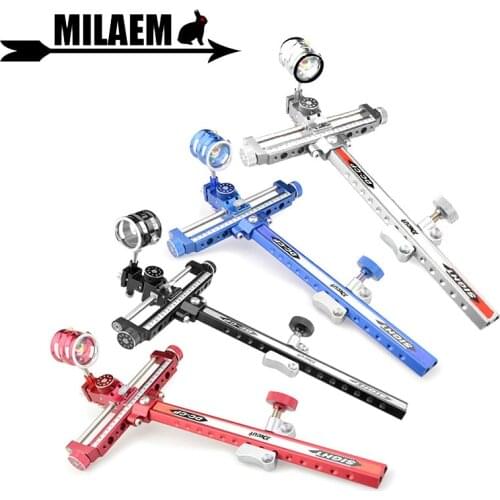 1Set Archery Compound Bow Sight Bow Visor 1.0/0.75/0.5 Fiber Optic High-grade Aluminum Alloy Compound Bow Shooting Accessories