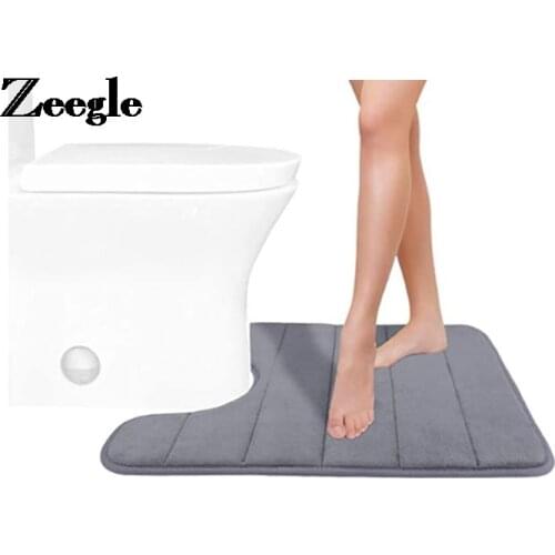 1PCS Bath Mat Absorbent Bathroom Mat Set Microfiber Shower Floor Carpet Bathroom Cover Toilet Rug Toilet Cover Foot Mat