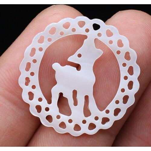 10 PCS of natural white shell animal pendant handmade crafts exquisite necklace earrings jewelry gifts for women