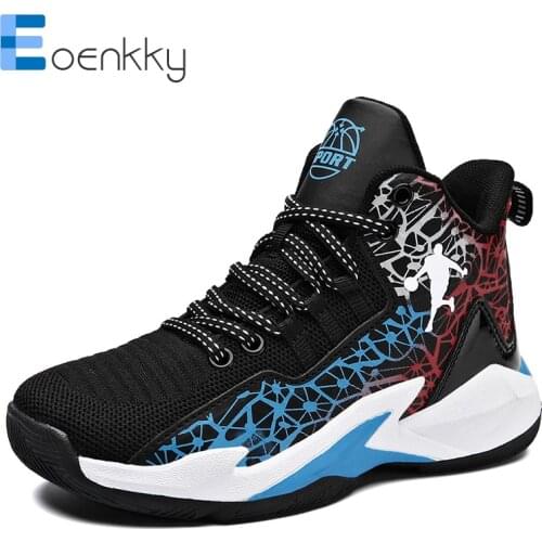 2021 Fashion Kids Basketball Shoes Boys Sport Sneakers Children Non-Slip Breathable Running Sneakers Outdoor Casual Shoes Girls