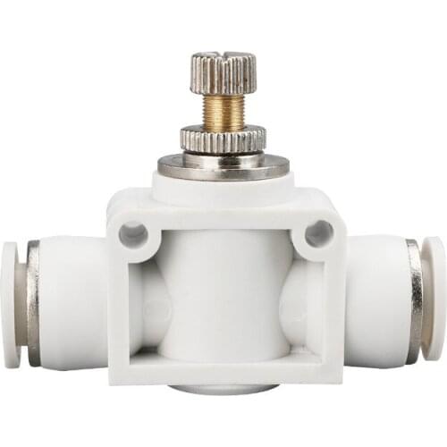 4mm 6mm 8mm 10mm 12mm White Pneumatic Quick Fitting Air Flow Control Valve