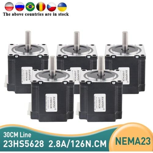 5PCS 23HS5628 4-lead Nema 23 Stepper Motor 57 motor NEMA23 Stepper Motor 2.8A ISO CNC