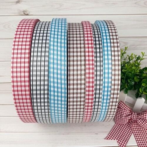 5 Yards 10mm 25mm Plaid Ribbon Silver Wire Ribbon For Christmas Wedding Decoration DIY Hair Bows Gift Wrapping Ribbon For Crafts