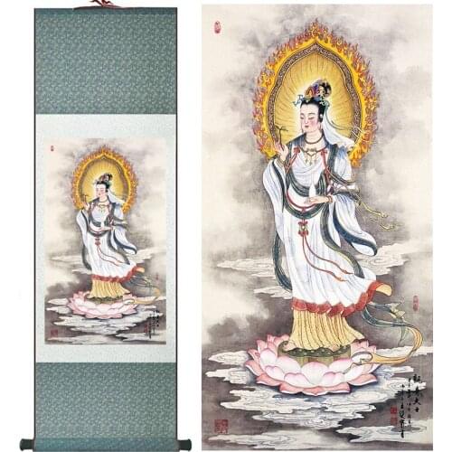 Avalokitesvara painting Traditional art Portrait painting Home Office Decoration traditional Avalokitesvara painting