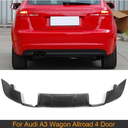 Carbon Fiber Auto Racing Rear Diffuser Lip Spoiler for Audi A3 Wagon Allroad 4 Door Only 2004 - 2011 Non Sedan Four outlet