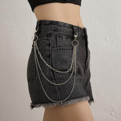 Fashion 1 Pc Sexy Body Chain Alloy Ring Geometric Multi-Layer Chain Body Chain Retro Sexy Metal Girdle Waist Chain Jewelry