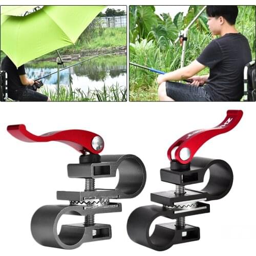 Holder Fixed Clip Brackets Mount Accessories Outdoors Easy Install Aluminum Alloy Universal Clamp Fishing Chair Umbrella Stand