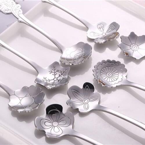 Spoon Dessert Spoon Seasoning Spoon Coffee Mixing Spoon Minimalist Carved Drink Tableware Spoon