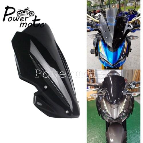 Dark Tint Smoke Front Windshield Flyscreen Air Deflector For Kawasaki Z900 2017 2018 2019 Z 900 Touring Windscreen Flow Screen