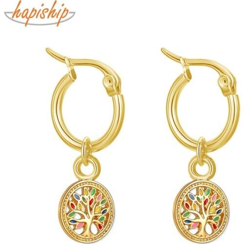 Женские золотые серьги Hapiship China At AliExpress