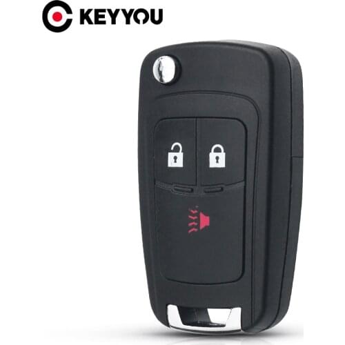 KEYYOU 10pcs For Chevrolet Spark 2012 2013 2014 2015 2016 Replacement Flip Key Shell 3 Buttons Uncut Remote Car Key Blank Case