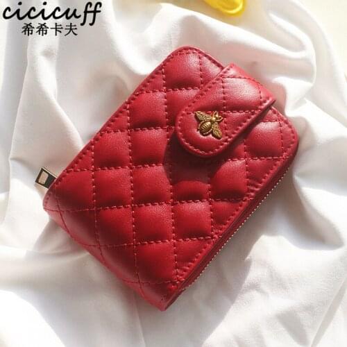 Women Wallets Brand Design Zipper Small Wallet Short Credit Card Holder Genuine Leather Coin Purse Drivers License Purses Female