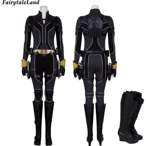 Carnival Halloween Natasha Costume 2021 Movie Widow Superheroine Cosplay Sexy Natalia Jumpsuit Battle Black Outfit Boots