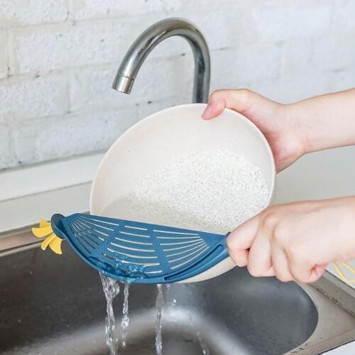 Kitchen Gadgets Multi-Function Leak-proof Drainage And Draining Rice Washing Artifact Peanut Express Cleaning Artifact