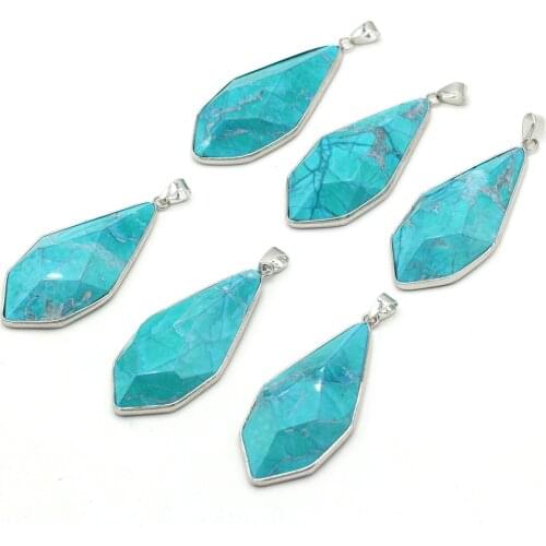 Natural Stone Pendant Semi-precious Stones Apatite Exquisite Fashion Pendant For Jewelry Making DIY Necklace Bracelet Accessory