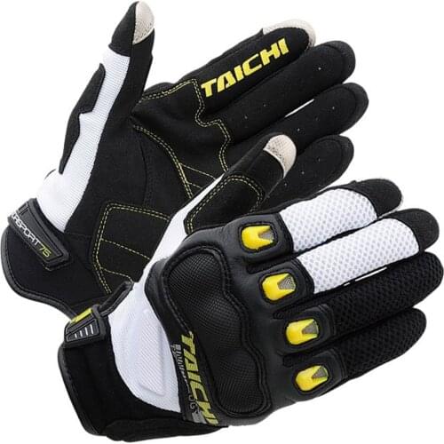 Locomotive Mountain Bicycle Riding Street Moto RST 412 Mesh Carbon Gloves Black White