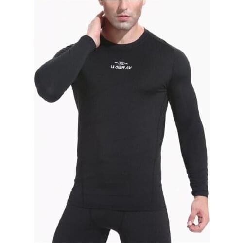 Men Long Sleeve Sport Running Shirt Bodybuilding Basketball Soccer Male Fashion Training Fitness T Shirt Gym Clothing Sportswear