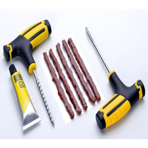 Automobile and motorcycle tire repair tool set vacuum wheel tire repair tool