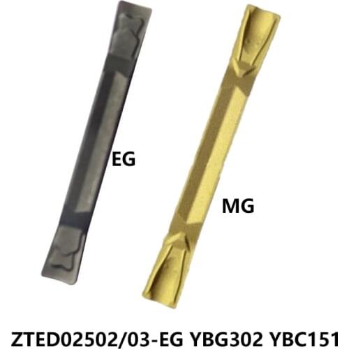 Original Carbide Cutting Inserts ZTED02502-EG YBG302 ZTED02503-MG YBC151 ZTED 02502 02503 Lathe Cutter Tools Turning CNC