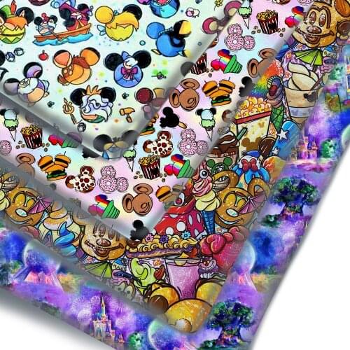 Half Yard Polyester Cotton Fabric Cart Character Animal Print Cotton Fabric For Tissue Kids Home Textile DIY Crafts Supplier