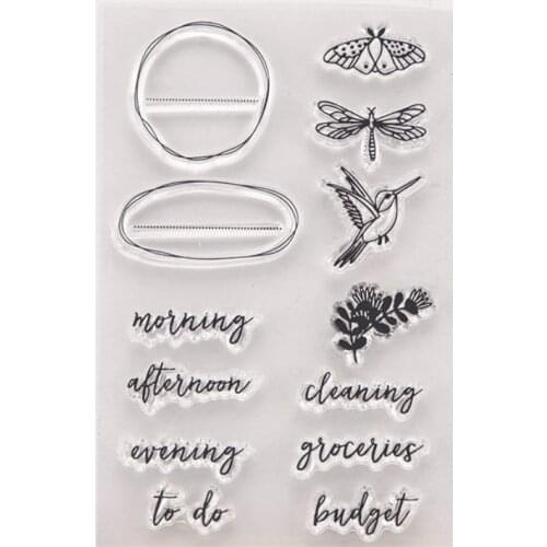Clear Stamps Scrapbooking Rubber Stamp Handmade DIY Decoration Craft Supplies Stamps For Card Making Bird Dragonfly Butterfly