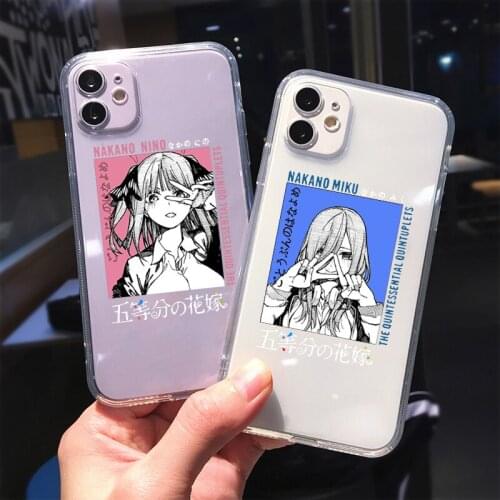 The Quintessential Quintuplets Transparent Phone Case for IPhone 12 11 Pro Max 7 8 Plus SE 2020 XS Max XR Soft Silcone TPU Cover