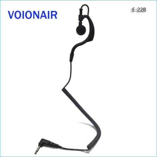 VOIONAIR 10pcs/lot 3.5mm Connector G Shape Ear Hook Listen Only Headset Earpiece For Speaker Microphone