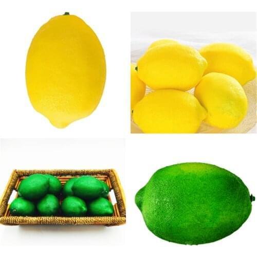 Lifelike Artificial Plastic Fake Fruit Lime Lemon Imitation Kitchen Party Decor