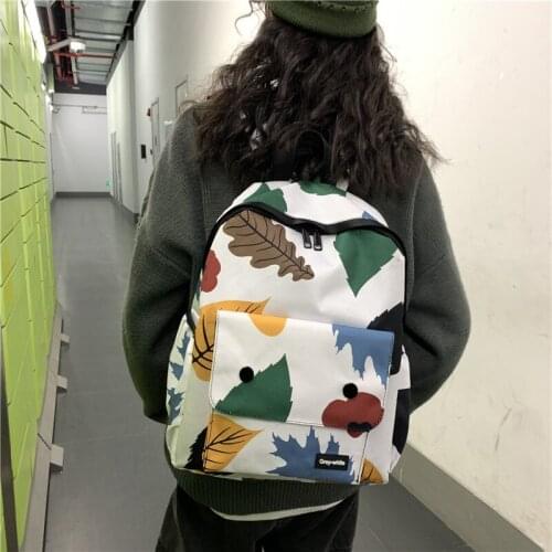 Super Fire Oxford Cloth Women Backpack Maple Camouflage Printing Female School Rucksack Boys Girls Daily College Laptop Bagpack