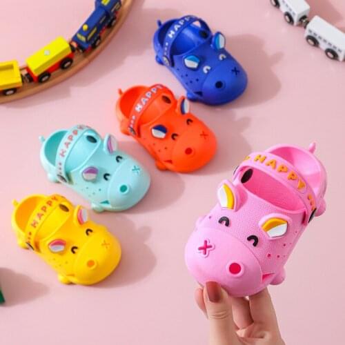 Summer Baby Sandals Boys and Girls 1-3y Hole Shoes Infant Non-slip Soft Bottom Indoor Bag Head Sandals