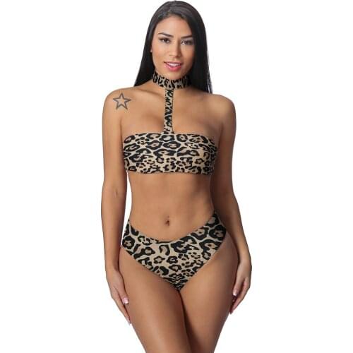 Sexy Leopard bikini suit new womens thong swimwear swimwear summer beach wear womens low waist Swimwear Bikini