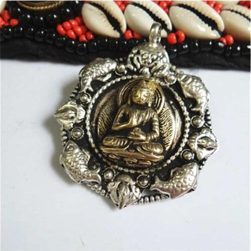 TBP417 Tibetan Buddha Lotus Amulets Pendants