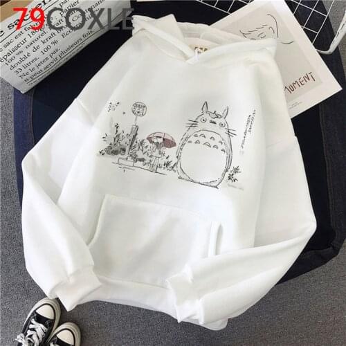 Totoro Studio Ghibli Kawaii Harajuku Hoodies Women Miyazaki Hayao Graphic Funny Cartoon Ullzang Sweatshirts Anime Hoody Female