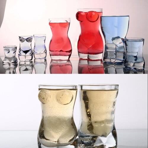 Unique Body Shape Beer Cup Funny Wine Glass Whisky Vodka Shot Glasses Creative Bar Cocktail Glass Mug Coffee Juice Women Man Cup