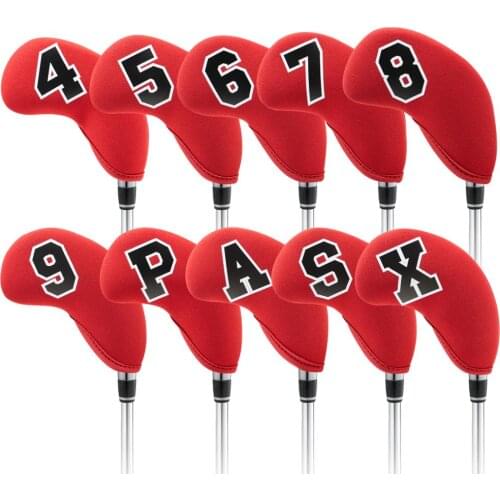 Waterproof Neoprene Golf Club Iron Cover Golf Iron Head Covers Golf Club Iron Headovers Wedges Covers 10pcs/set