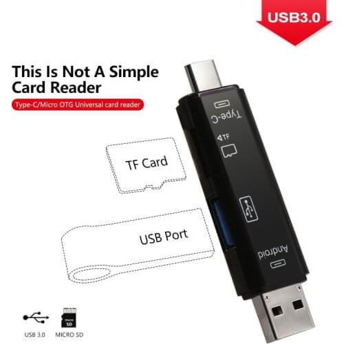 High Speed USB3.0 TF Memory Card Reader 3 in 1 Type-C OTG Card Reader Micro USB Flash Adapter microsd card reader