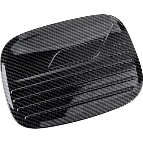 Car Rear Left Side Fuel Cap Cover Trim Carbon Fiber Black ABS Fit for Ford Explorer 2020 2021