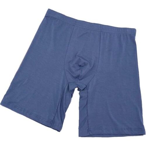 Plus Size Long Men Boxers Underwear Mens Boxer Shorts Cotton Modal Long Leg Underpants Breathable Soft Sexy High Waist Panties