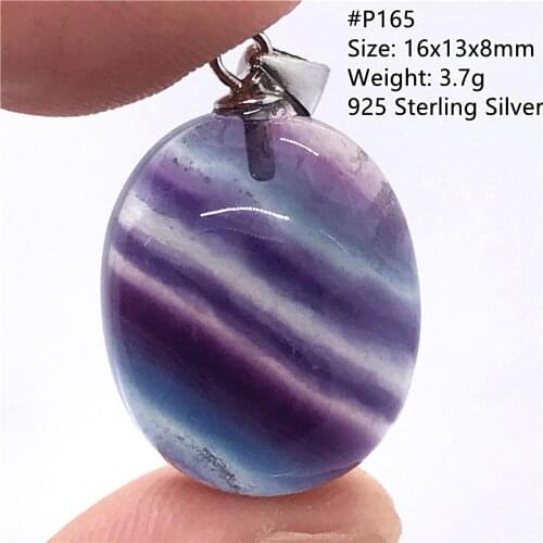 Natural Purple Fluorite Quartz Heart Pendant 925 Silver For Women Man Love Crystal 26x7m Beads Rainbow Gemstone Jewelry AAAAA