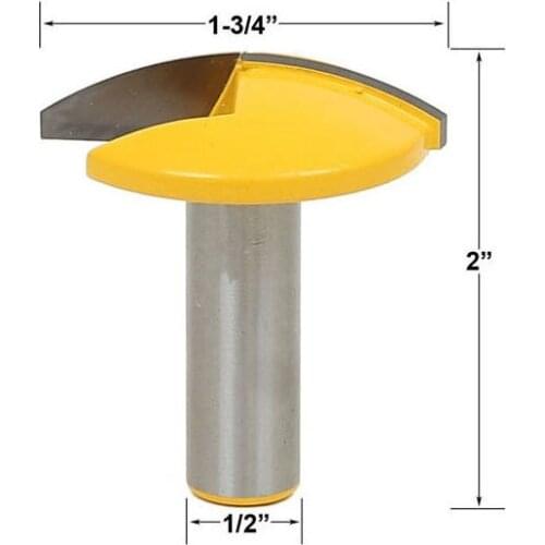 1pc 1/2" Shank Small Bowl Router Bit - 1.65" Radius - 1-3/4" Wide For Woodworking Cutting Tool