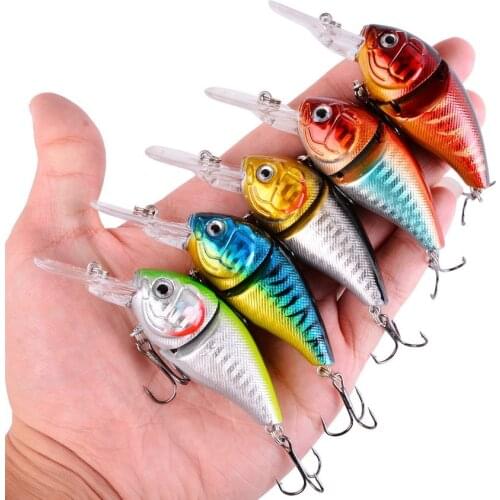 1Pcs Fishing Lure Multi Section Minnow Hard Bait 87mm 14g Artificial Bait Crankbait Sinking Wobblers Fishing Perch Carp Baits