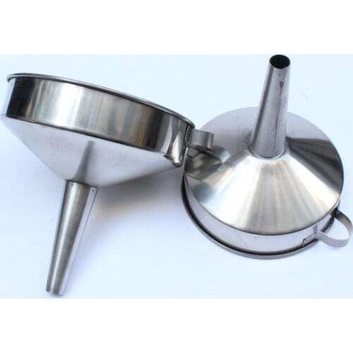 100pcs 4.3inch 11cm Diameter Stainless Steel Funnel Transferring Liquid Wide Mouth Canning Hopper Kitchen Accessories ZA5401