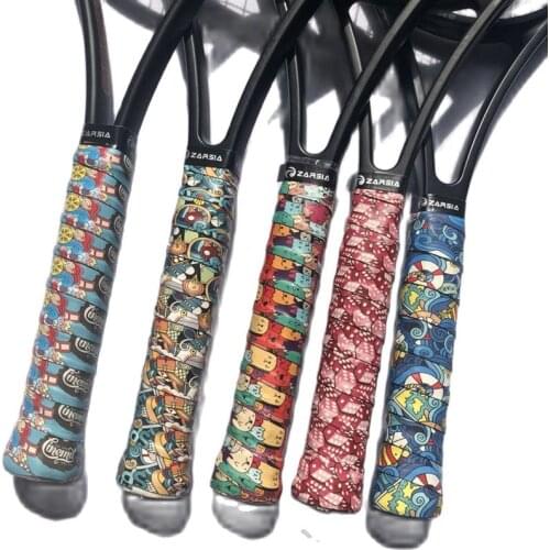 2 pcs ZARSIA 2020 NEW printing tennis overgrips,Anti-Slip badminton Overgrips, quash racket overgrips