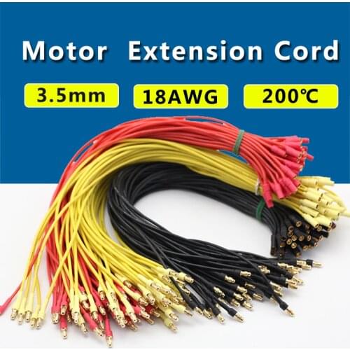 3PCS 18cm 30cm 35mm Gold Bullet Banana RC Brushless Motor ESC Connectors Extension Cable Wire 18 awg