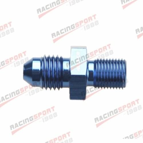 -4AN Male To 1/8" BSP BSPP Straight Adapter Fitting Aluminum Blue